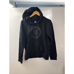 Chelsea Football Club Hoodie Mens Size M Black  Hooded Sweatshirt